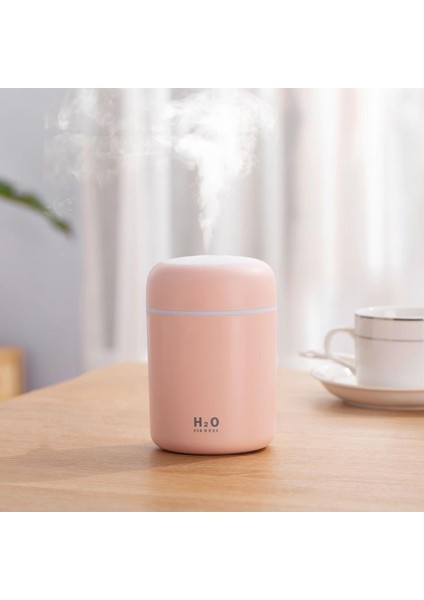 300 Ml Oda Hava Nemlendirici Buhar Makinesi Aroma Difüzör Pembe