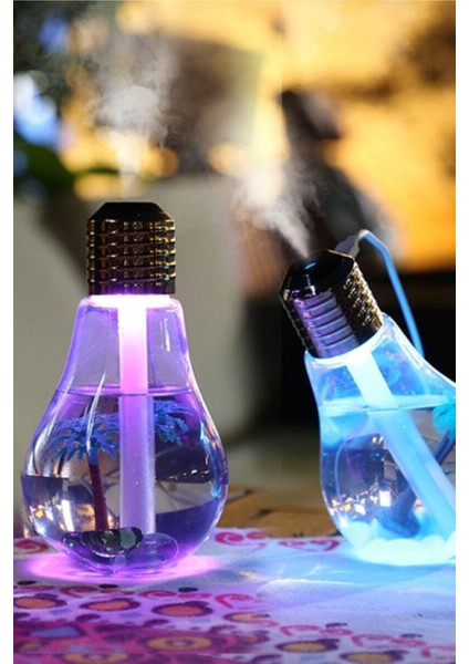 Led Işıklı Ampül Hava Nemlendirici Buhar Makinası Humidifier
