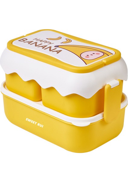 Sweet Ruı Gıda Saklama Kabı Öğle Yemeği Kutusu 2000ML Mikro Fırın Yeniden Isıtılabilir (Yurt Dışından)