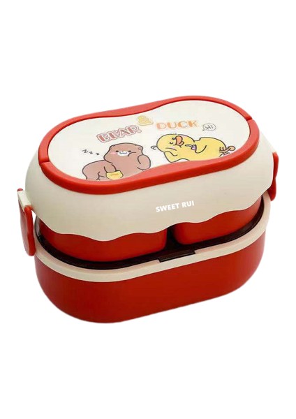 Sweet Ruı Gıda Saklama Kabı Öğle Yemeği Kutusu 1700ML Mikro Fırın Yeniden Isıtılabilir (Yurt Dışından)