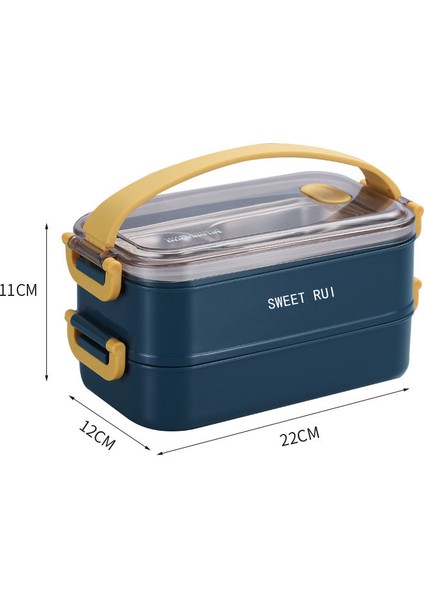 Sweet Ruı Çift Katmanlı 304 Paslanmaz Çelik Yalıtım Bölmeli Saklama Kabı (Yurt Dışından)