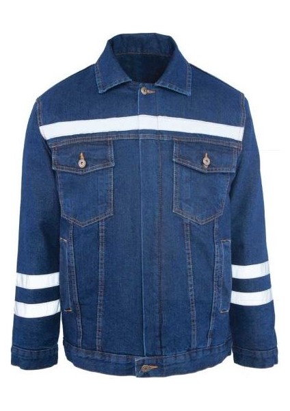 Kot Iş Montu Kapitoneli Myform 3110 Sona Denim 12 Ons Renk Mavi