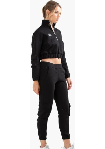 Pyra Track Suit – Kadın Siyah Pamuklu Eşofman Takımı – VA-0021