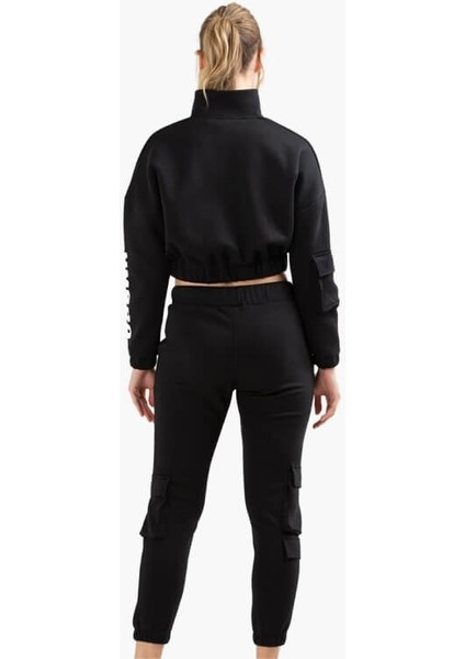 Pyra Track Suit – Kadın Siyah Pamuklu Eşofman Takımı – VA-0021
