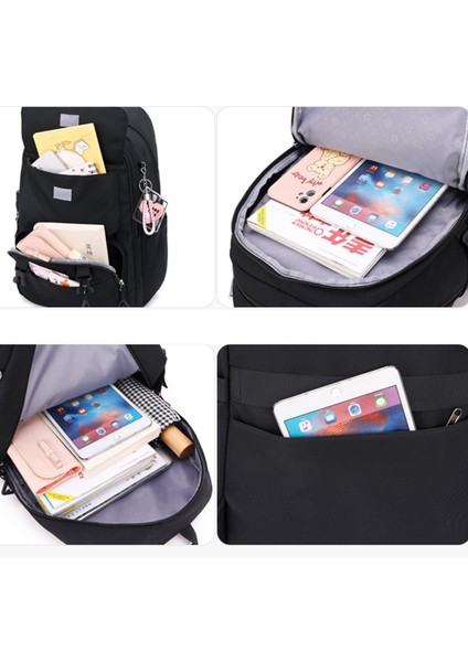 Goodtool Öğrenci Okul Çantası Askılı Düz Renk Kız - Siyah (Yurt Dışından) fiyatları