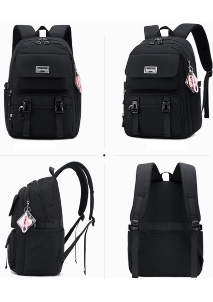 Goodtool Öğrenci Okul Çantası Askılı Düz Renk Kız - Siyah (Yurt Dışından) modelleri