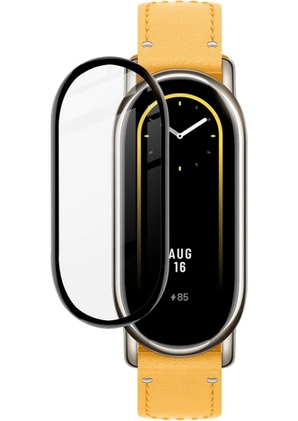 Xiaomi Mi Band 8 Tam Kaplayan Ultra Ince Kavisli Çerçeveli Saat Ekran Koruyucu