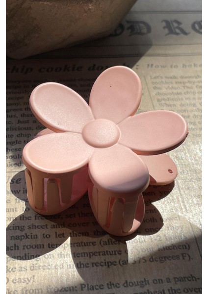 Şeffaf Çiçek Figürlü Mandal Toka Pudra SBT1645