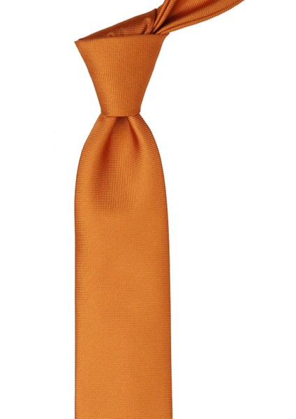 Koyu Sarı Nokta Desen Slim Kravat SK7595