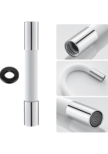 360 Derece Musluk Uzatma Aparatı - Beyaz/gümüş (Yurt Dışından)