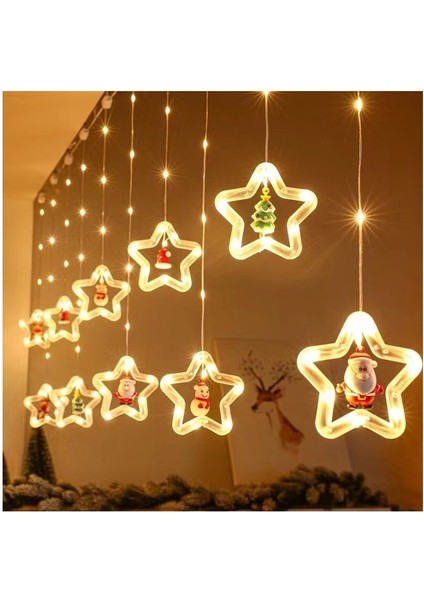 Noel Dekorasyonu LED Dize Işıkları Noel Ağacı Şekli Renkli Işıklar Kapalı Ortam Işıkları USB Perde Işıkları Uzaktan Kumanda Buz Şerit Işıkları (Yurt Dışından)