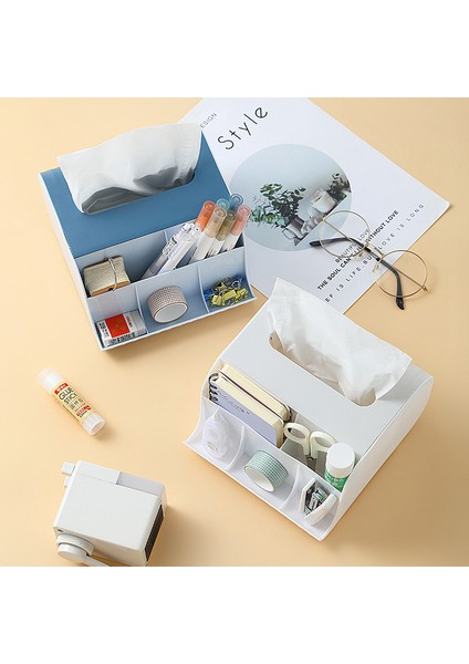 Avrupa Tarzı Minimalist Masaüstü Çok Fonksiyonlu Saklama Kutusu Öğrenci Sırası Kalemlik Kozmetik Indüksiyon Doku Kutusu (Yurt Dışından) modelleri