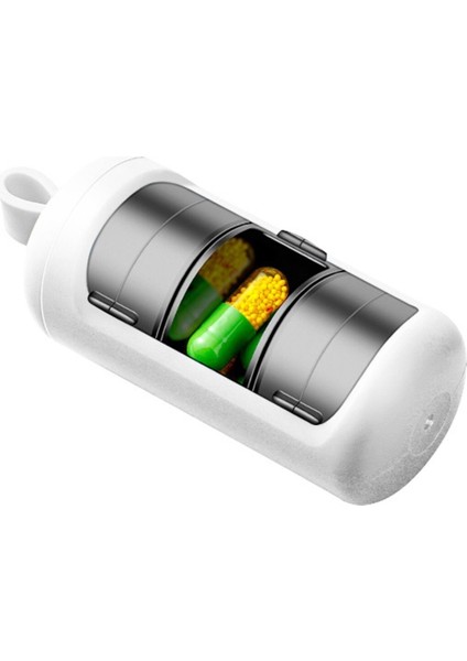 Hap Kutusu Taşınabilir 3 Bölmeli Hap Düzenleyici Büyük Kapasiteli Mini Seyahat Hapı Kompakt Kapalı Kutu (Yurt Dışından)