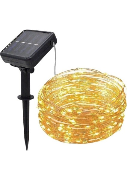 Bakır Tel Işıkları Güneş Dize Işıkları Açık Su Geçirmez Noel Veranda Tatil Dekorasyon Zemin Eklemek (Yurt Dışından)