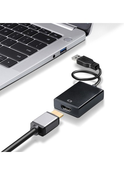 USB - HDMI Dişi Dönüştürücü Hd Adaptör Kablosu Dizüstü Bilgisayar Projektör Dönüştürücü Sürücüsü Ücretsiz (Yurt Dışından)