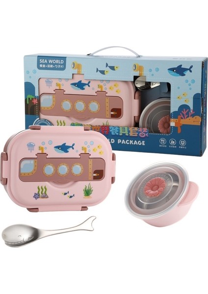 Çocuk Öğle Yemeği Kutusu Paslanmaz Çelik Öğle Yemeği Kutusu Öğrenci Öğle Yemeği Kutusu (Yurt Dışından)