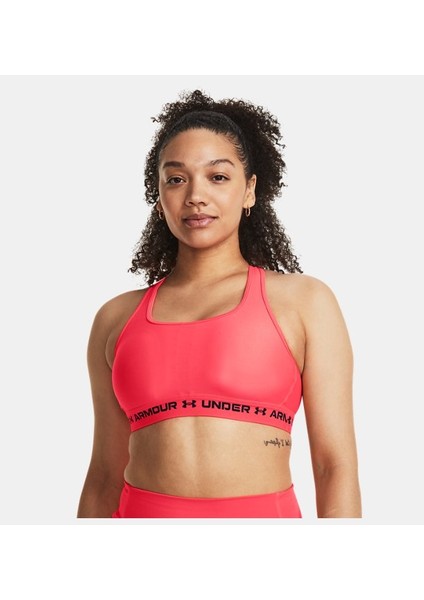 Kadın Armour® Mid Çapraz Sırtlı Spor Sütyeni 1361034-629