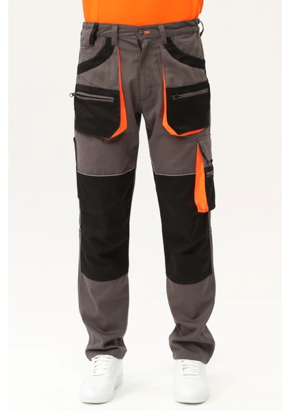 Iş Pantolonu Lizbon Model Çok Cepli Harman Kumaş Füme fırsatları