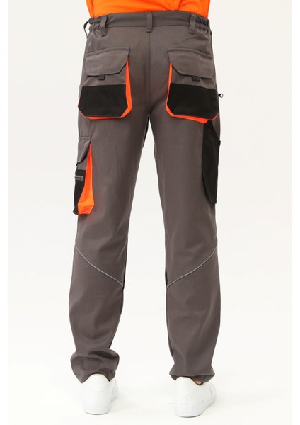 Iş Pantolonu Lizbon Model Çok Cepli Harman Kumaş Füme indirimleri