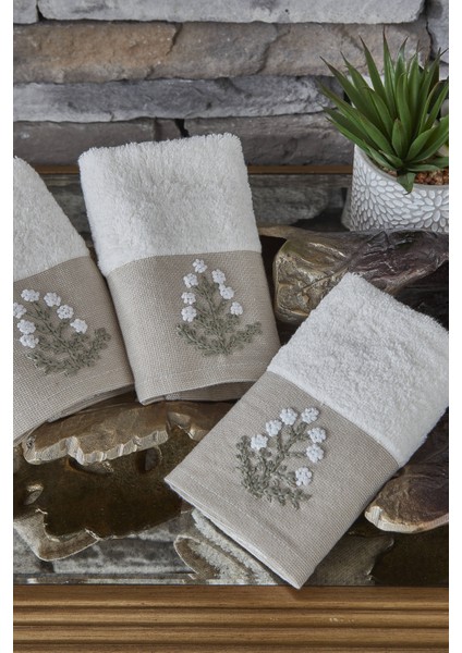 Pamuk 3 Parça Banyo Havlu Seti - Kod 2020