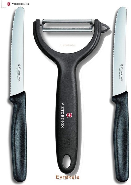 Soyacak ve Bıçak Seti Victorinox Testere Ağızlı Black New Set