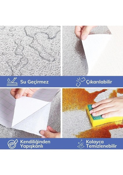 Yapışkanlı Alüminyum Folyo 120X100CM Tezgah Üstü Çekmece Içi Eviye Altı