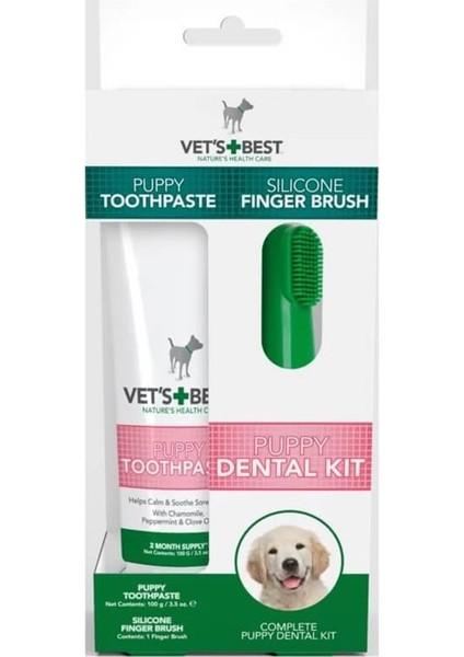 Vets Best Yavru Köpekler Için Diş ve Ağız Bakım Seti 100 gr