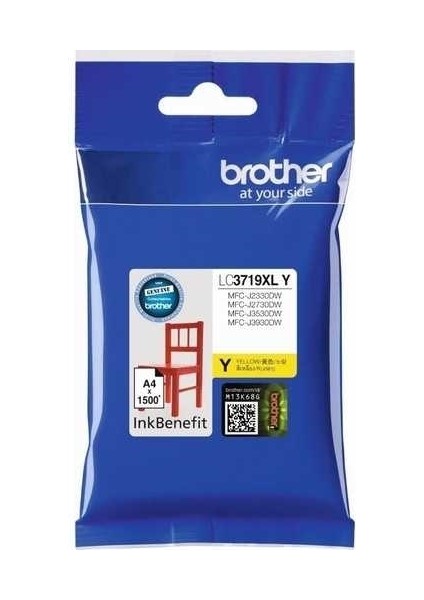 HPZR Brother LC3719XL Sarı Orjinal Kartuş