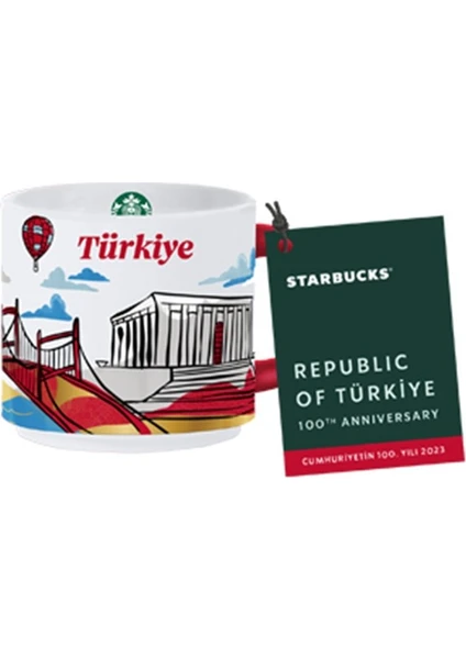 Starbucks® 100. Yıl Özel Seri Seramik Espresso Bardağı - Kırmızı - 59 ml - 11149458