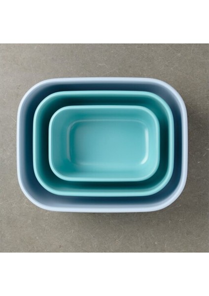 Set Cirqula Rectangular 3 Saklama Kabı Pcs(500+1000+2000)- Nordic Green