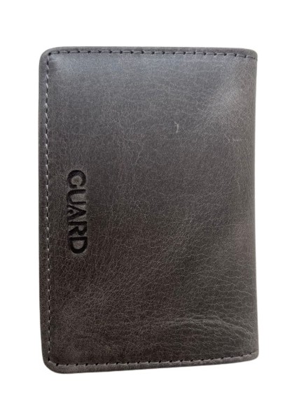 Guard Cüzdan Mini Mıknatıslı Kartlık Kartvizitlik Hakiki Deri 10.5x7.5x2 cm Mini Gri indirimleri