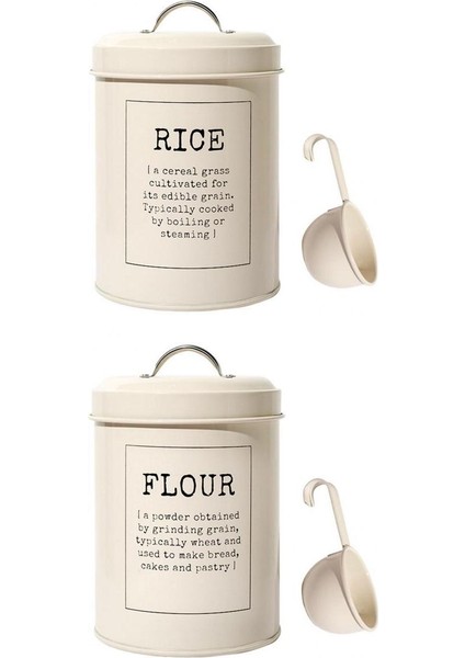 Pot En Étain De Stockage De Nourriture De Cuisine En Métal Blanc (Yurt Dışından)
