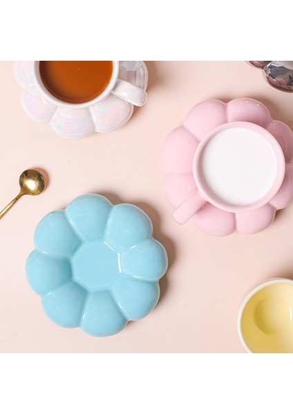 Kahve Kupası ve Tabağı Tutamaklı Porselen Öne Çıkan Kaymaz Fotoğraf Pervane Pürüzsüz Jant Mavisi (Yurt Dışından) indirimleri