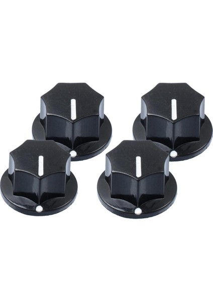 Gitar Severler Için 4 Adet Set Hacim Kontrol Düğmeleri Siyah (Yurt Dışından)