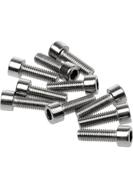 3-8 Adet 10PCS M5*15 Paslanmaz Bisiklet Su Şişesi Kafes Cıvataları Tutucu Hex Socket, Gümüş, 3 Pcs (Yurt Dışından)