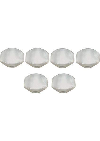 6pcs Beyaz Akustik/elektrikli Pegs Caps Happ Düğmeleri (Yurt Dışından)