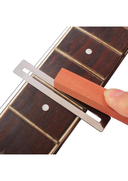 Paslanmaz Çelik Fret Rocker Koruyucular Gitar Bas Mandolin Için Zımparalama Kiti (Yurt Dışından)