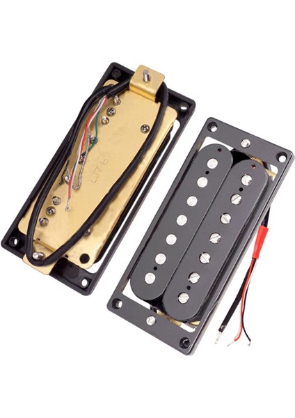 7 Telli Elektro Gitar Için Bir Set Siyah Çift Pikap (Yurt Dışından)