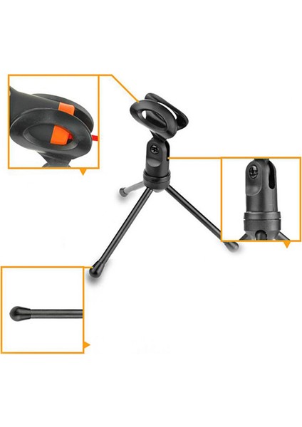 Kondenser Mikrofon Tripod, Oyun Sohbeti Stüdyosu Kayıt Dizüstü Dizüstü Bilgisayar (Yurt Dışından)