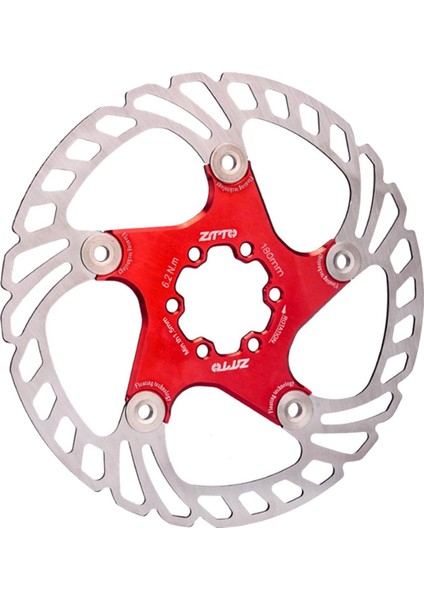 Mtb Bisiklet Aksesuarları Için Bisiklet Hidrolik Disk Fren Rotor Paslanmaz Çelik Kırmızı 180MM (Yurt Dışından)