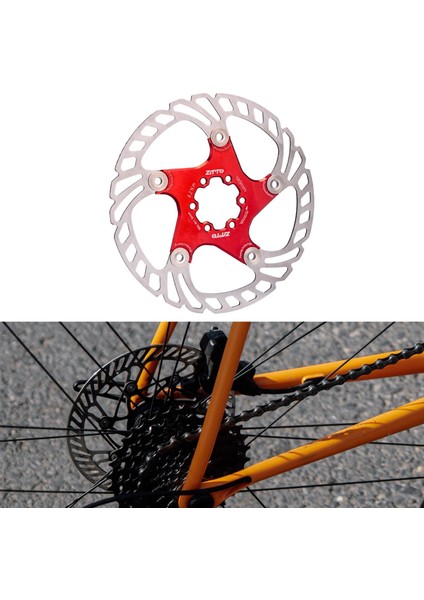 Mtb Bisiklet Aksesuarları Için Bisiklet Hidrolik Disk Fren Rotor Paslanmaz Çelik Kırmızı 180MM (Yurt Dışından)