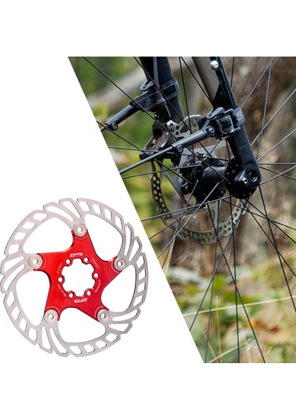 Mtb Bisiklet Aksesuarları Için Bisiklet Hidrolik Disk Fren Rotor Paslanmaz Çelik Kırmızı 180MM (Yurt Dışından)