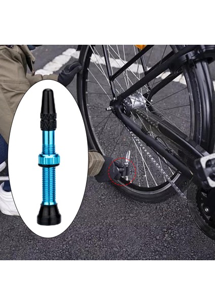 Bisiklet F/v Presta Tubeless Lastik Valfi Jant Uzatma Valfi Çekirdek Dayanıklı Mavi 40MM (Yurt Dışından)