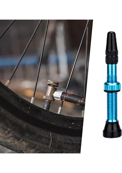 Bisiklet F/v Presta Tubeless Lastik Valfi Jant Uzatma Valfi Çekirdek Dayanıklı Mavi 40MM (Yurt Dışından)