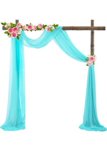 Polyester Fiber Kemer Örtüsü Arbor Drapery 6 Yarda Tören Partisi Tatil 1x Beyaz (Yurt Dışından)