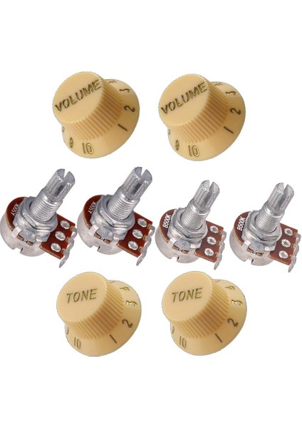 Gitar Mini Potansiyometre Pot 500K ve Hacim Kontrolü Düğmesi Aksesuarları (Yurt Dışından)
