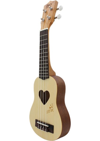 Yenilik 17 '' Ukulele Uke Kalp Şeklinde Ses Deliği Hediyesi Kız Arkadaşı Ahşap (Yurt Dışından)