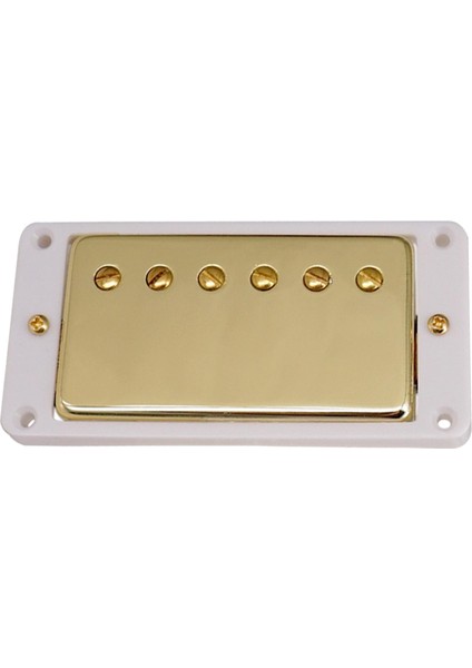 Humbucker Çift Bobin 5.2cm Elektrikli Gitar Boyun Köprüsü Lp Style Beyaz Çerçeve (Yurt Dışından)