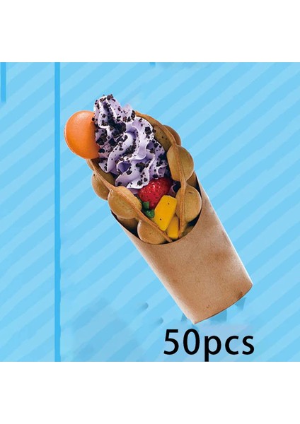 50PCS Fry Tutucu Kraft Kağıt Bardağı Tutucu Düğün Kahverengi Için Tek Kullanımlık Kağıt Bardağı (Yurt Dışından)