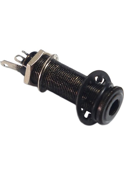 6.35MM Gitar Pikap Endpin Jack Değiştirme Elektro Gitar Siyahı Aksesuar (Yurt Dışından)